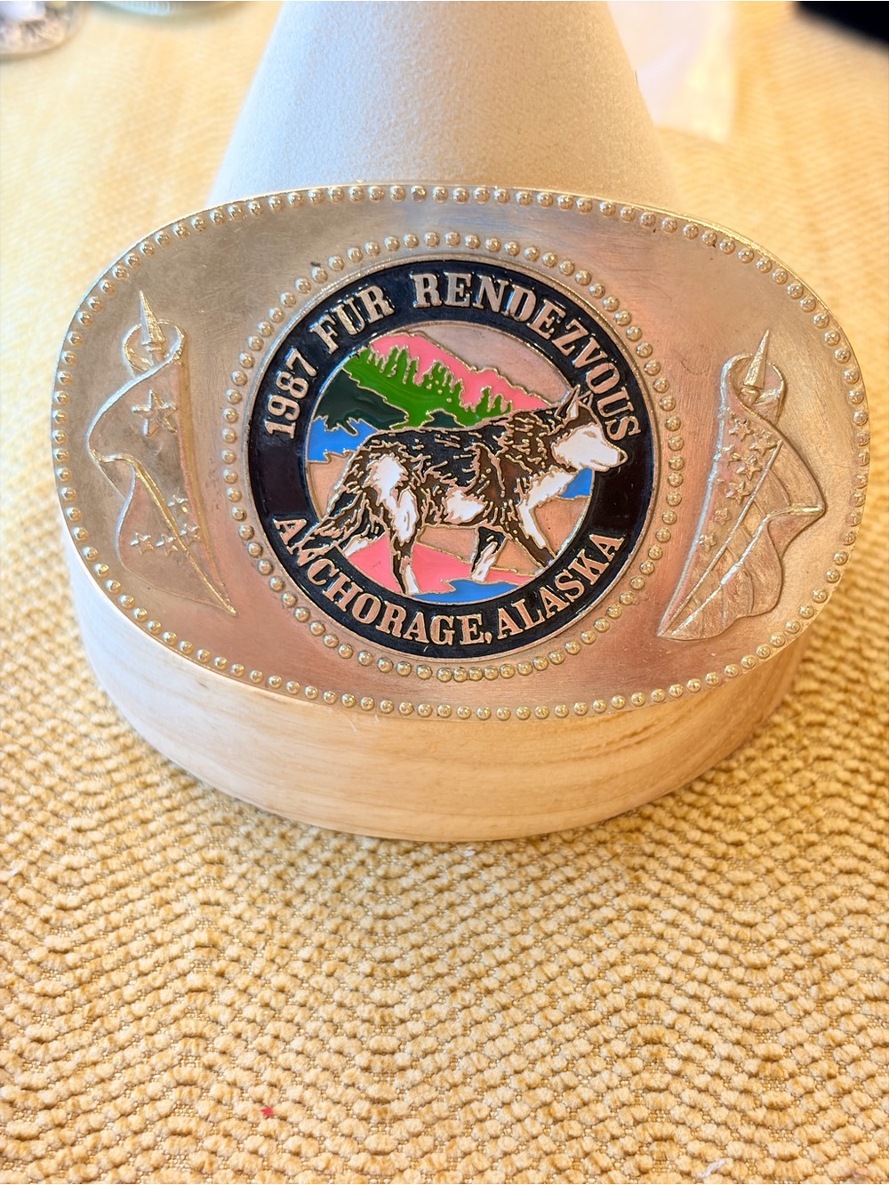 1987 Fur Rendezvous Anchorage Belt Buckle